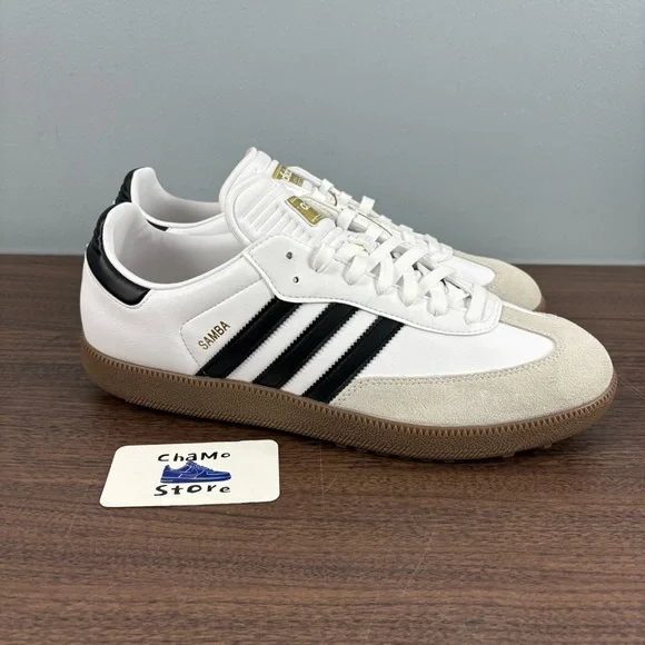 adidas | Shoes | Adidas Samba Golf Shoes White Black Gum Gold Ih567 Mens Sz  13 | Poshmark
